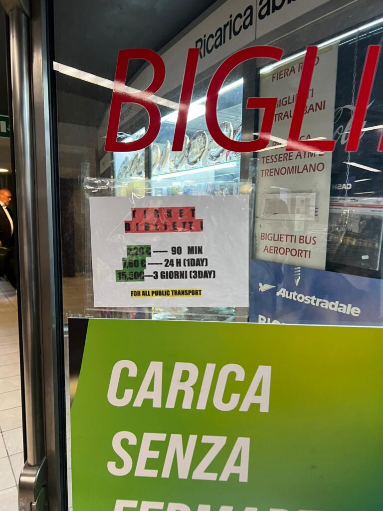 Ceny biletów na metro w Mediolanie w 2024 roku